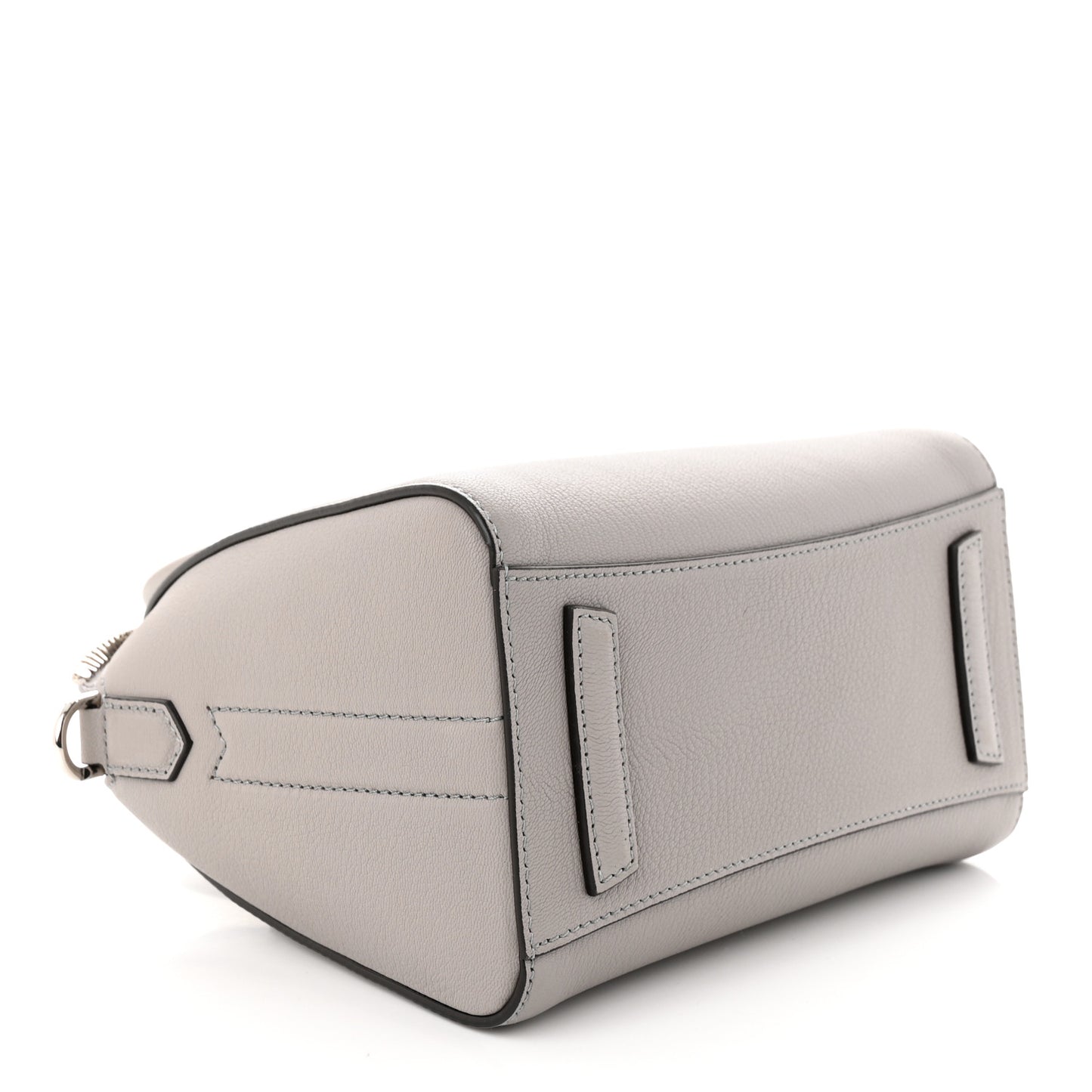 Sugar Goatskin Mini Antigona Pearl Grey