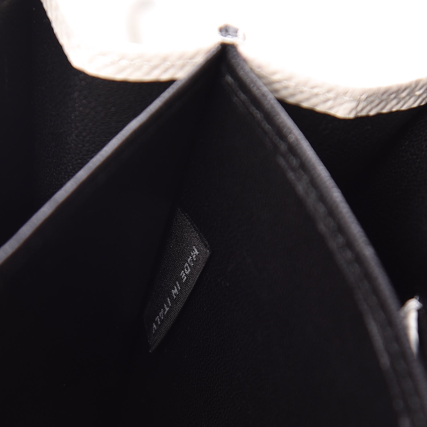 Prada Saffiano Cuir Wallet On Chain Talco Black 7 of 10