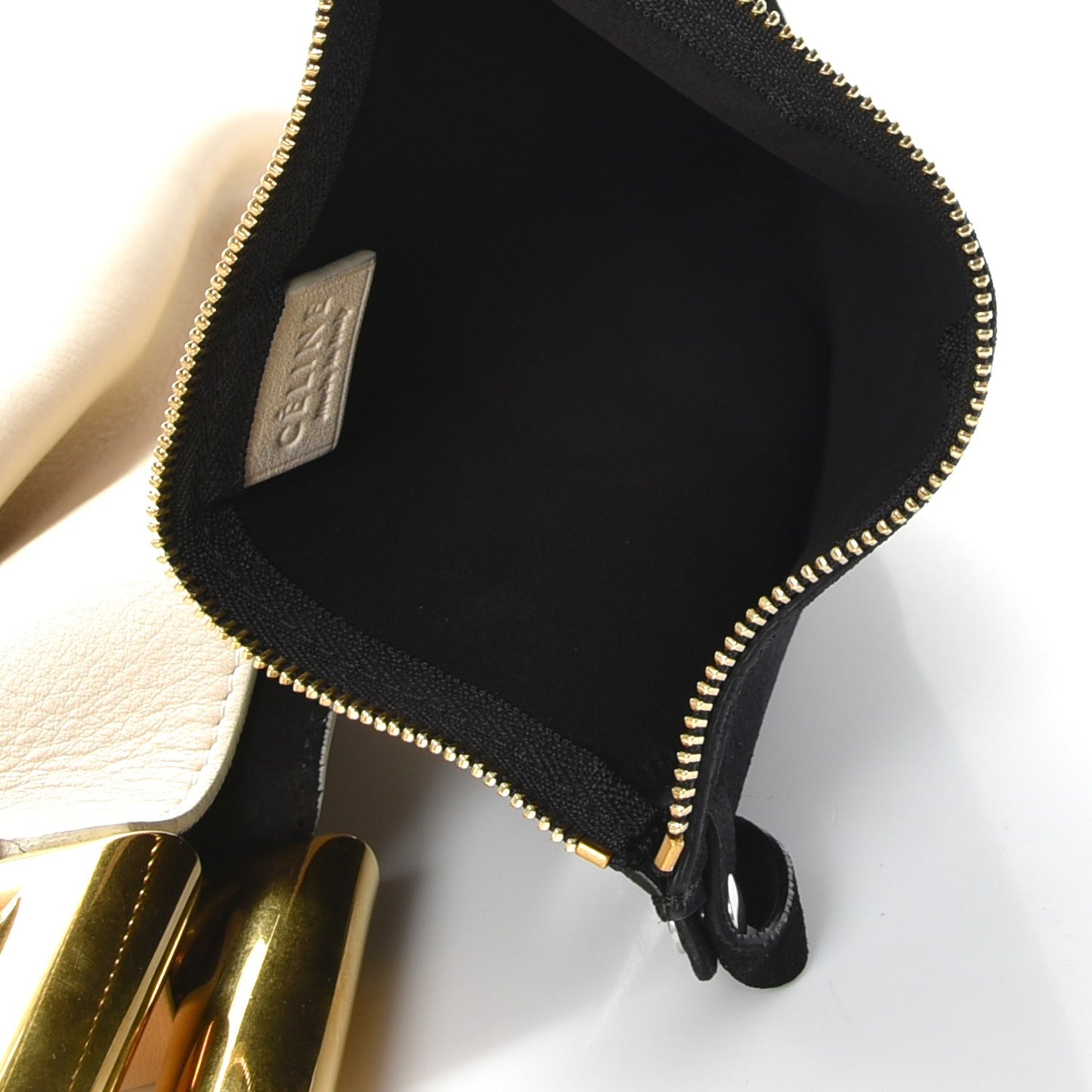 Calfskin Triangle Open Sac Cream