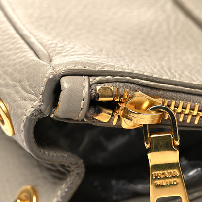Prada Vitello Daino Large Double Zip Tote Pomice 16 of 16