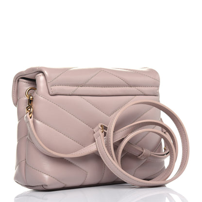 Saint Laurent Calfskin Y Quilted Monogram Toy Loulou Crossbody Bag Light Natural 3 of 13