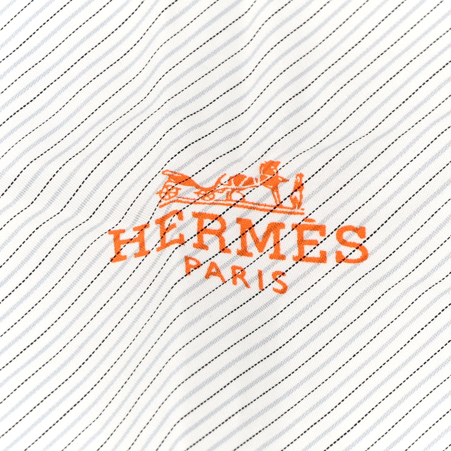 Hermes Cotton Losange Scarf GM Grey Black Orange 2 of 8