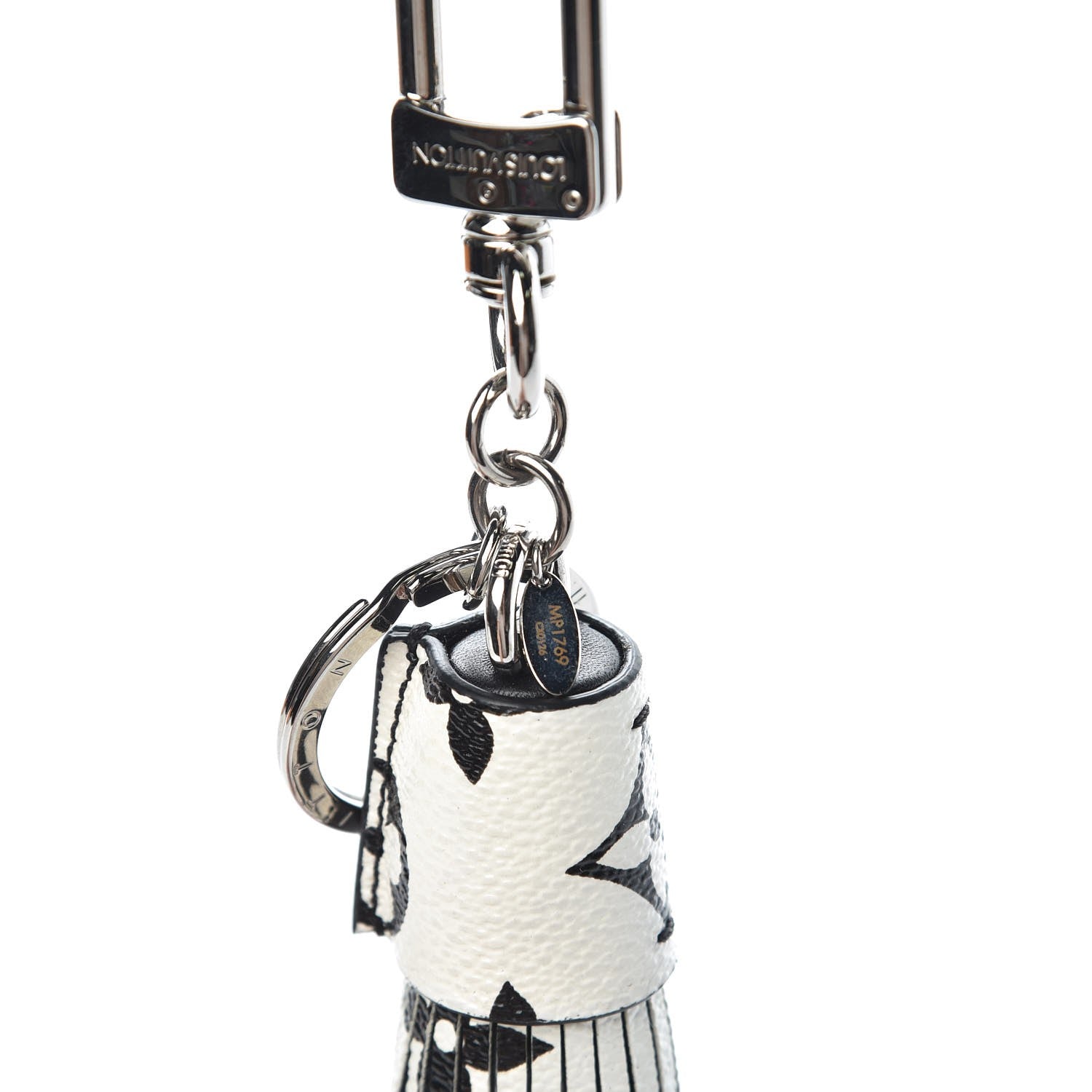 Louis Vuitton Monogram Tassel Bag Charm White 3 of 5