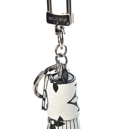 Louis Vuitton Monogram Tassel Bag Charm White 3 of 5