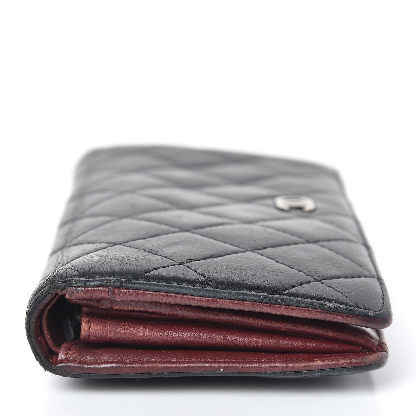 Caviar Quilted Yen Wallet Black