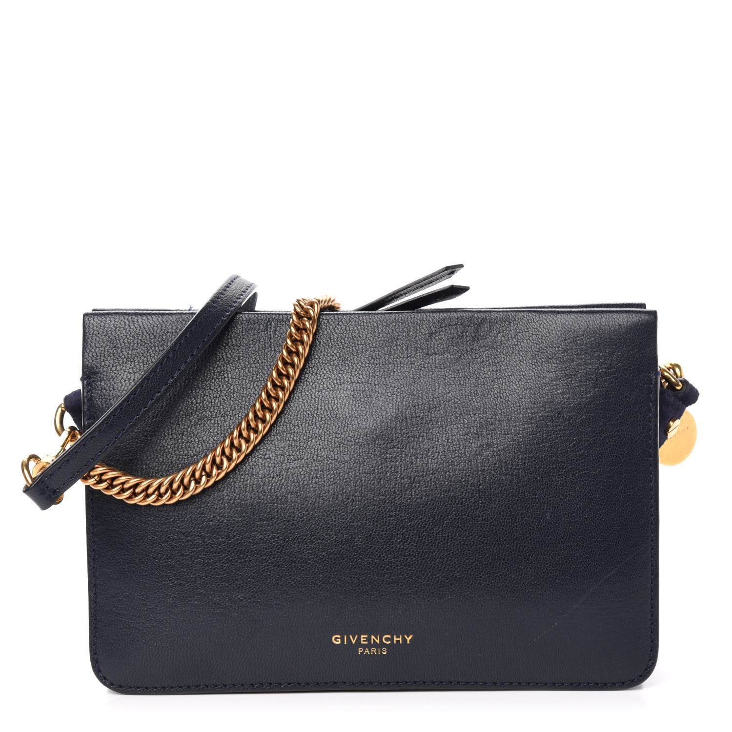 Givenchy Textured Calfskin Suede Cross 3 Crossbody Bag Navy 1 of 11