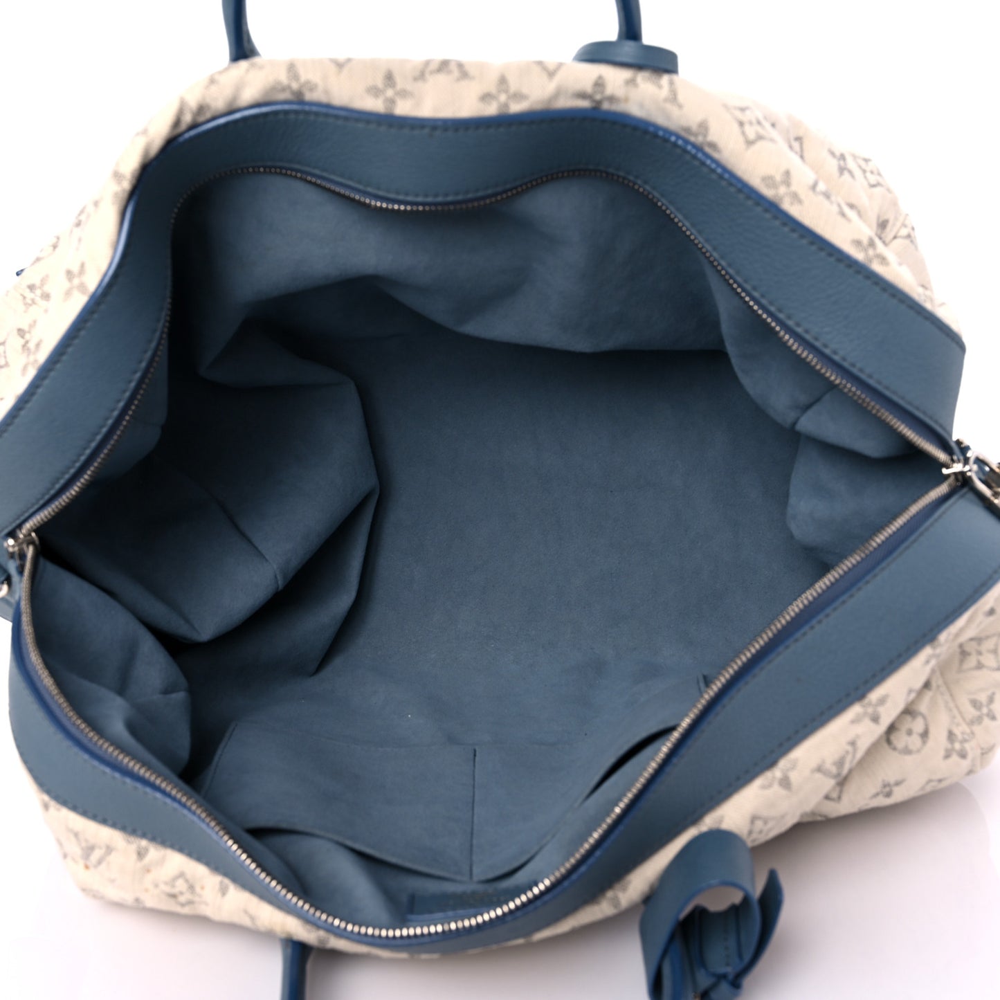 Monogram Denim Speedy Round Blue