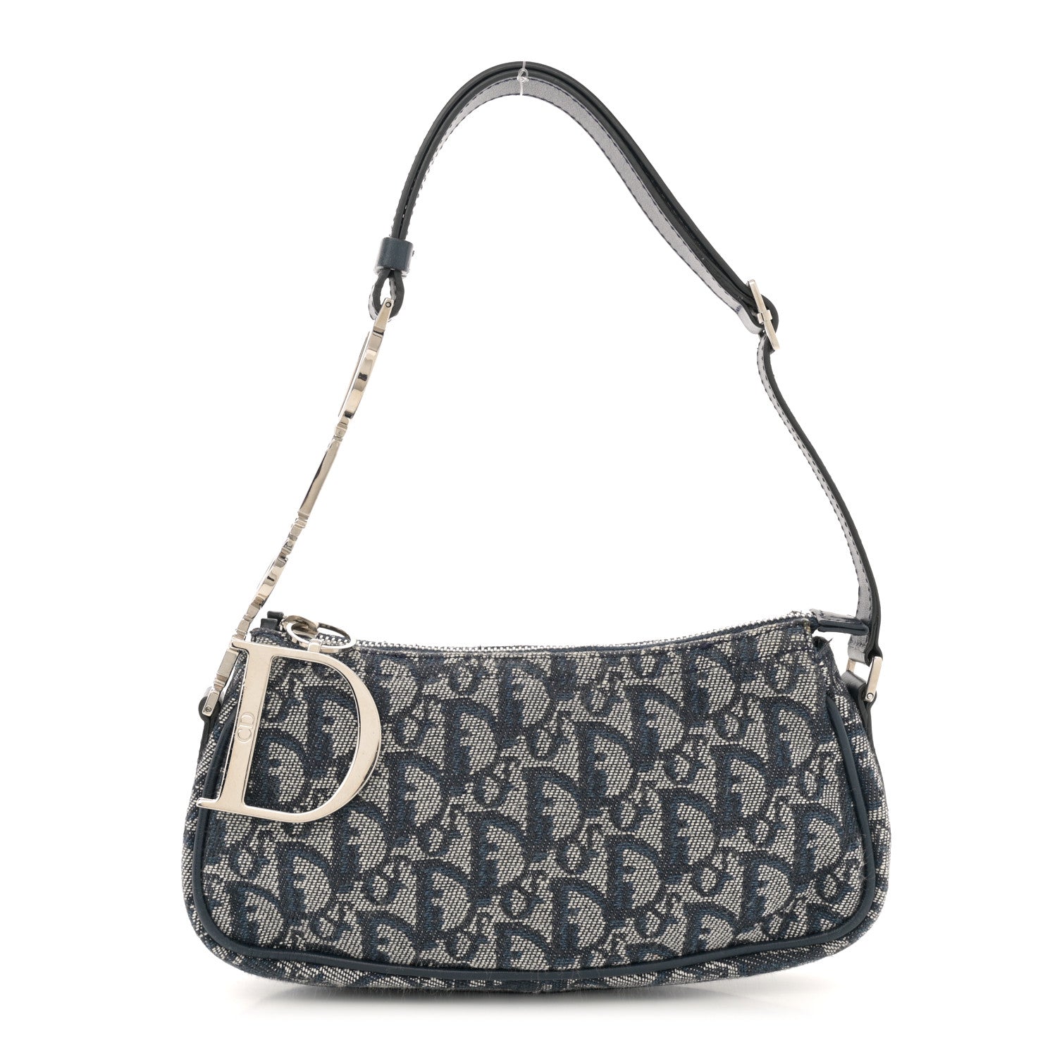 Christian Dior Monogram Shoulder Bag Pochette Blue 1 of 13