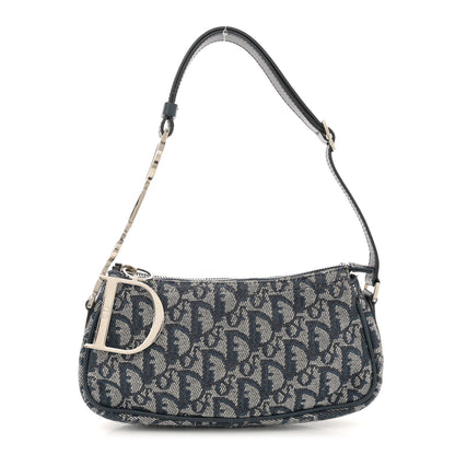 Christian Dior Monogram Shoulder Bag Pochette Blue 1 of 13