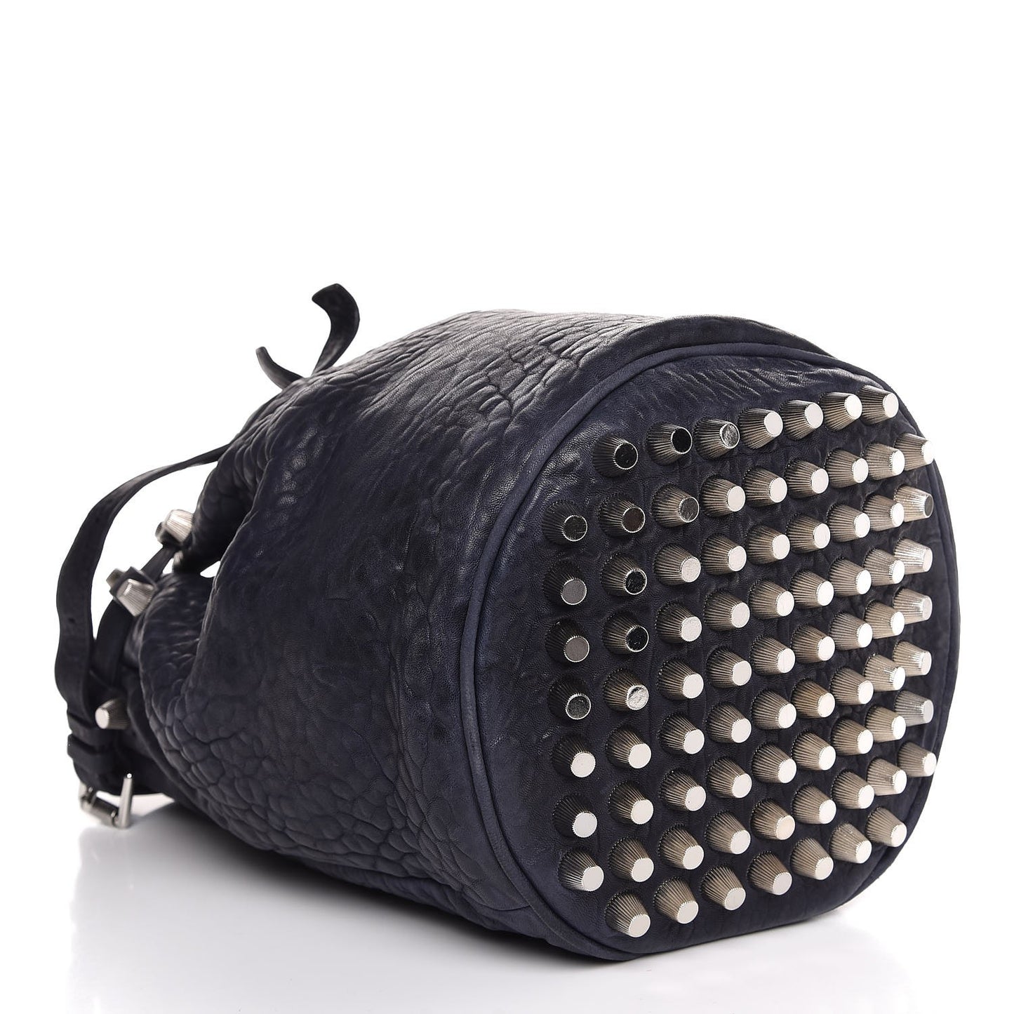 Pebbled Lambskin Diego Bucket Navy