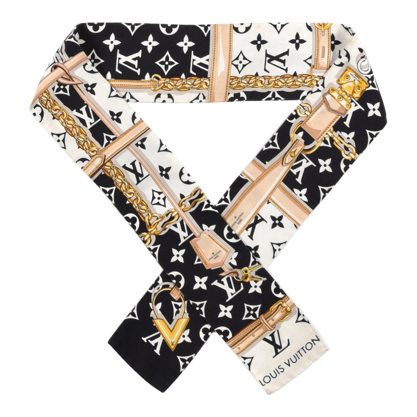 Silk Monogram Confidential Bandeau Black