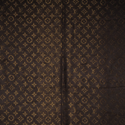 Louis Vuitton Silk Lurex Wool Monogram Shine Shawl Brown 1 of 4
