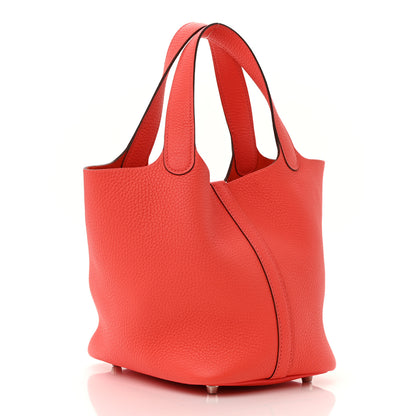Hermes Taurillon Clemence Picotin Lock 18 PM Rose Jaipur 3 of 10