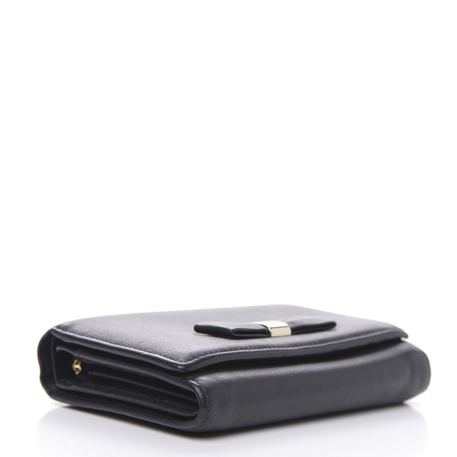 Mulberry Goatskin Bow French Wallet Black 4 of 9