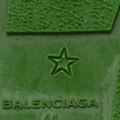 Balenciaga Calfskin Neoprene Mesh Suede Mens Race Runner Sneakers 44 White Green 8 of 9