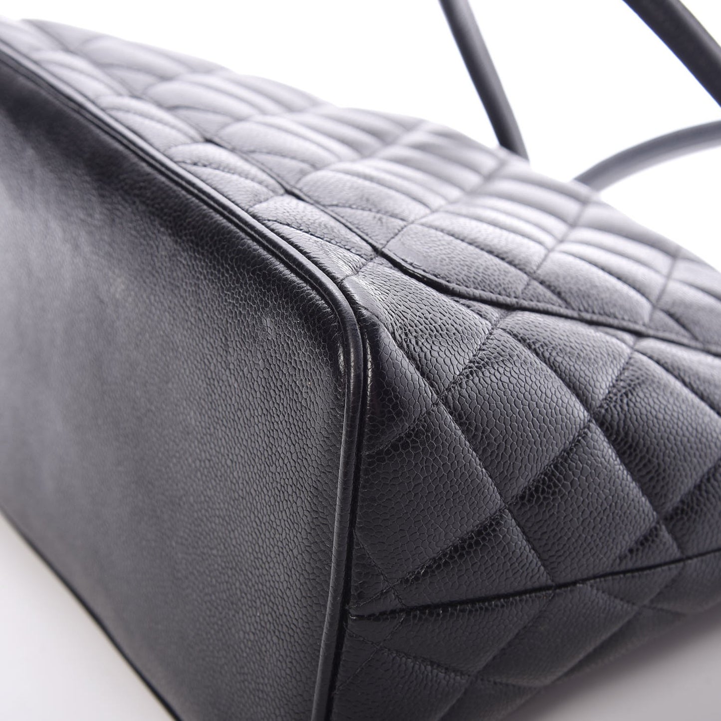 Caviar Quilted Medallion Tote Black
