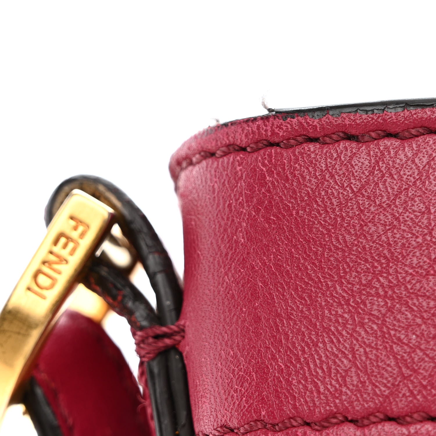 Fendi Pequin Vitello Shoulder Tote Tobacco Amarena 14 of 16