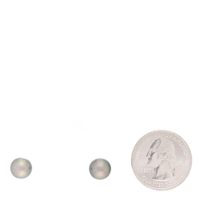 Mikimoto 18K White Gold Black South Sea Pearl 9mm Stud Earrings 2 of 4