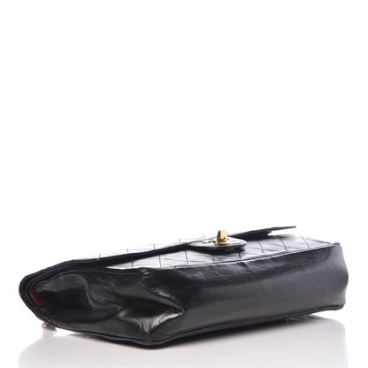 Chanel Lambskin Quilted Medium Double Flap Bijoux Chain Black 5 of 14