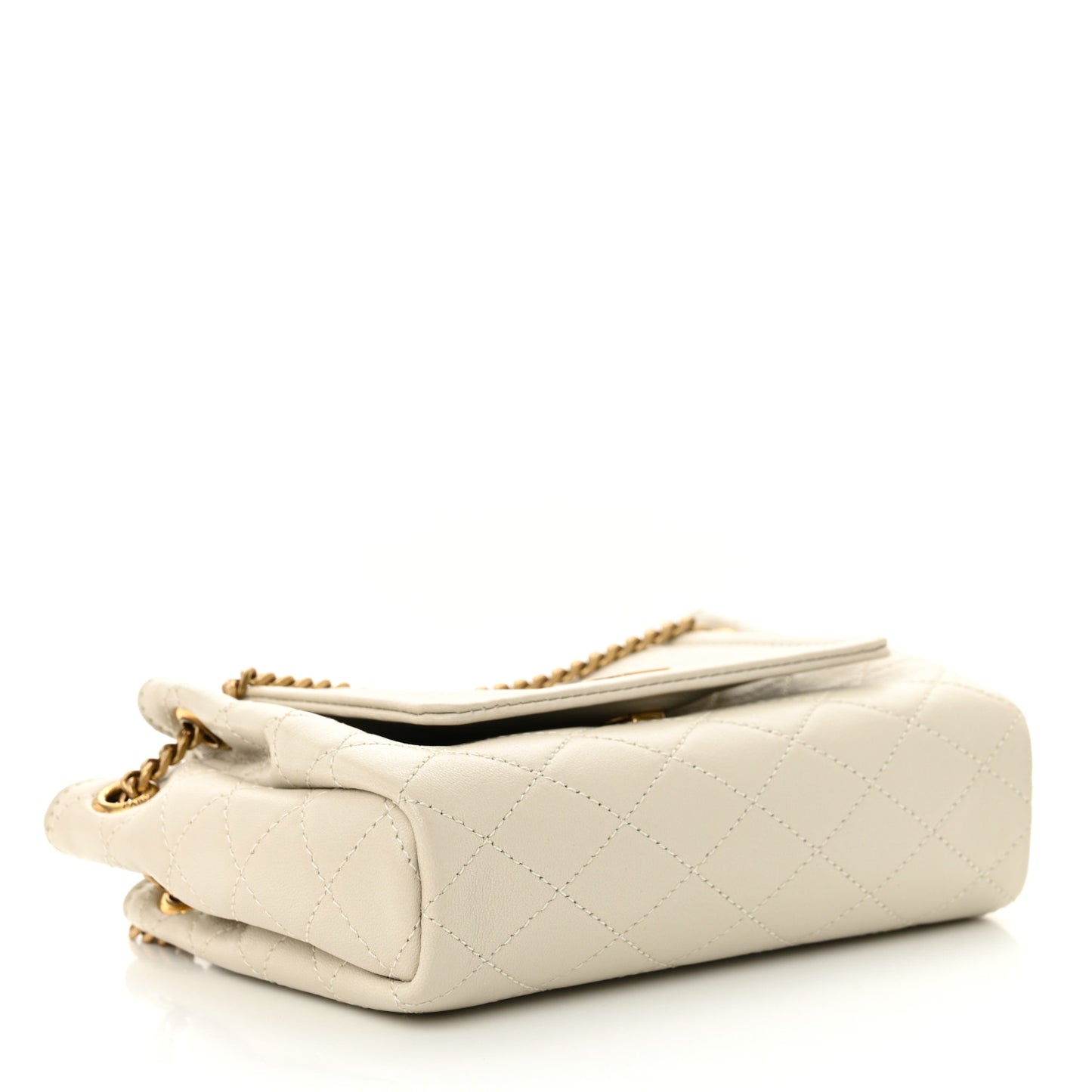 Lambskin Quilted Monogram Mini Nolita Crema Soft