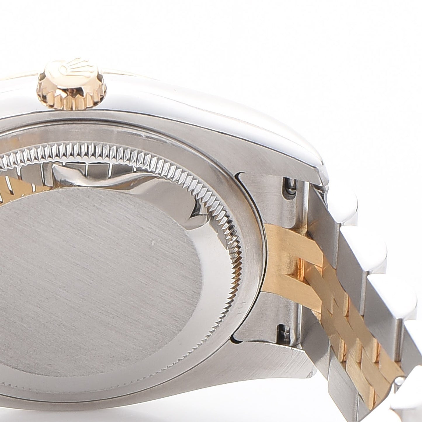 Stainless Steel 18K Yellow Gold Diamond 36mm Oyster Perpetual Datejust Watch Silver 116233
