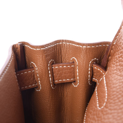 Hermes Taurillon Clemence Kelly Ado Backpack Gold 18 of 30
