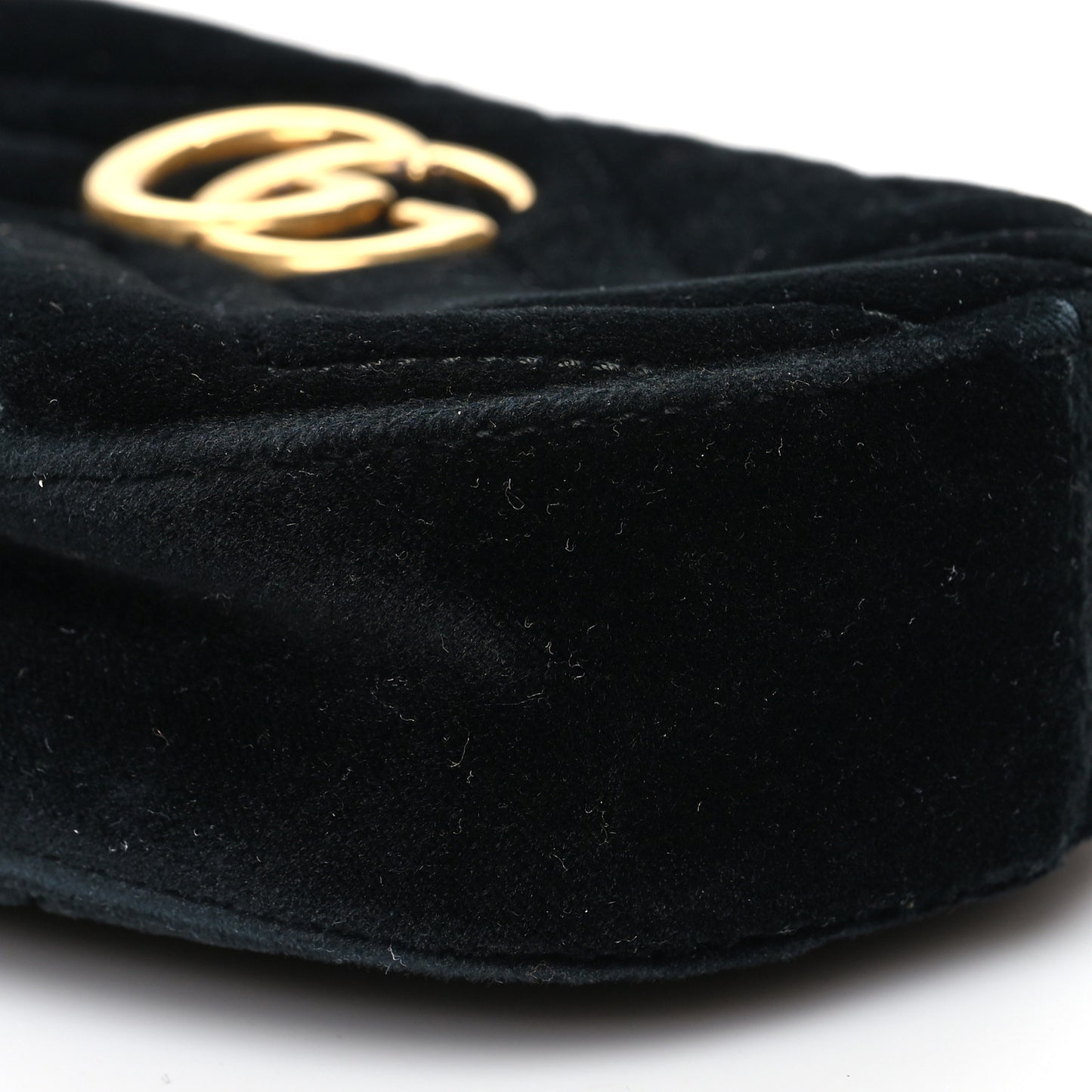 Velvet Matelasse GG Marmont Belt Bag 95 38 Black