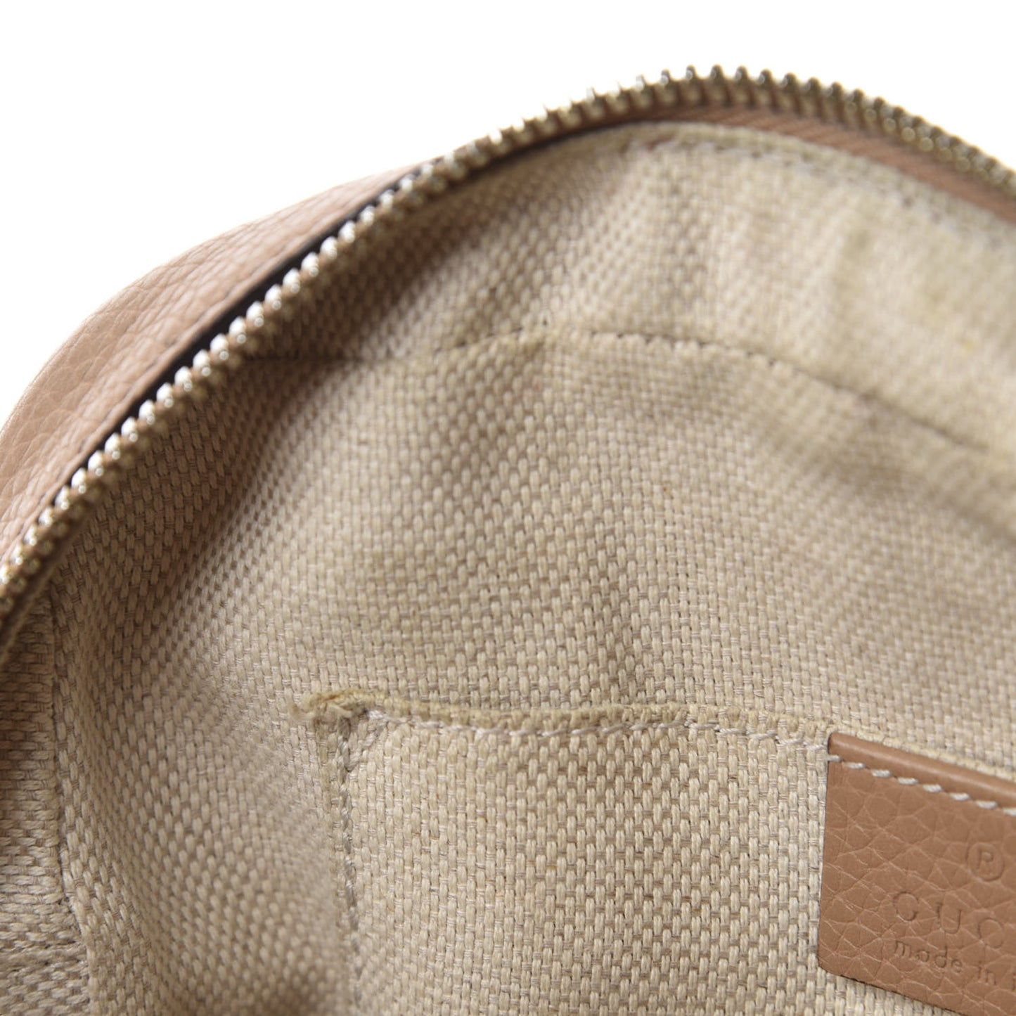 Pebbled Calfskin Small Soho Disco Bag Rose Beige