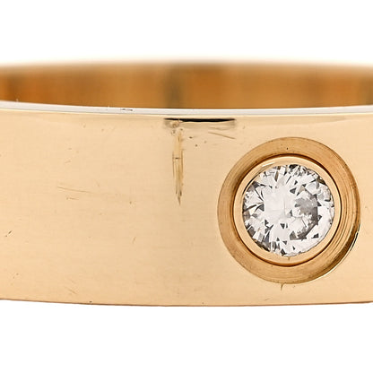 Cartier 18K Yellow Gold 3 Diamond 5.5mm LOVE Ring 54 7 6 of 7