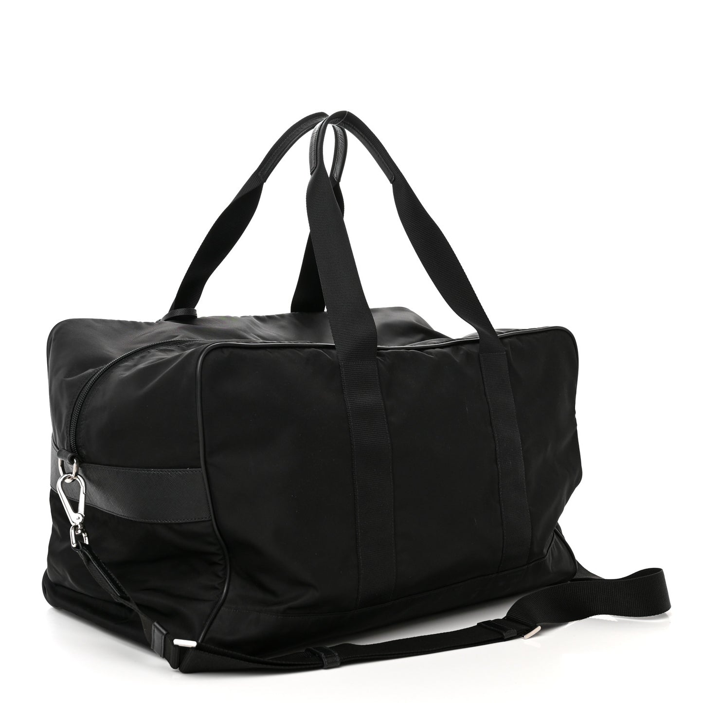 Tessuto Nylon Saffiano Carry On Travel Bag Black
