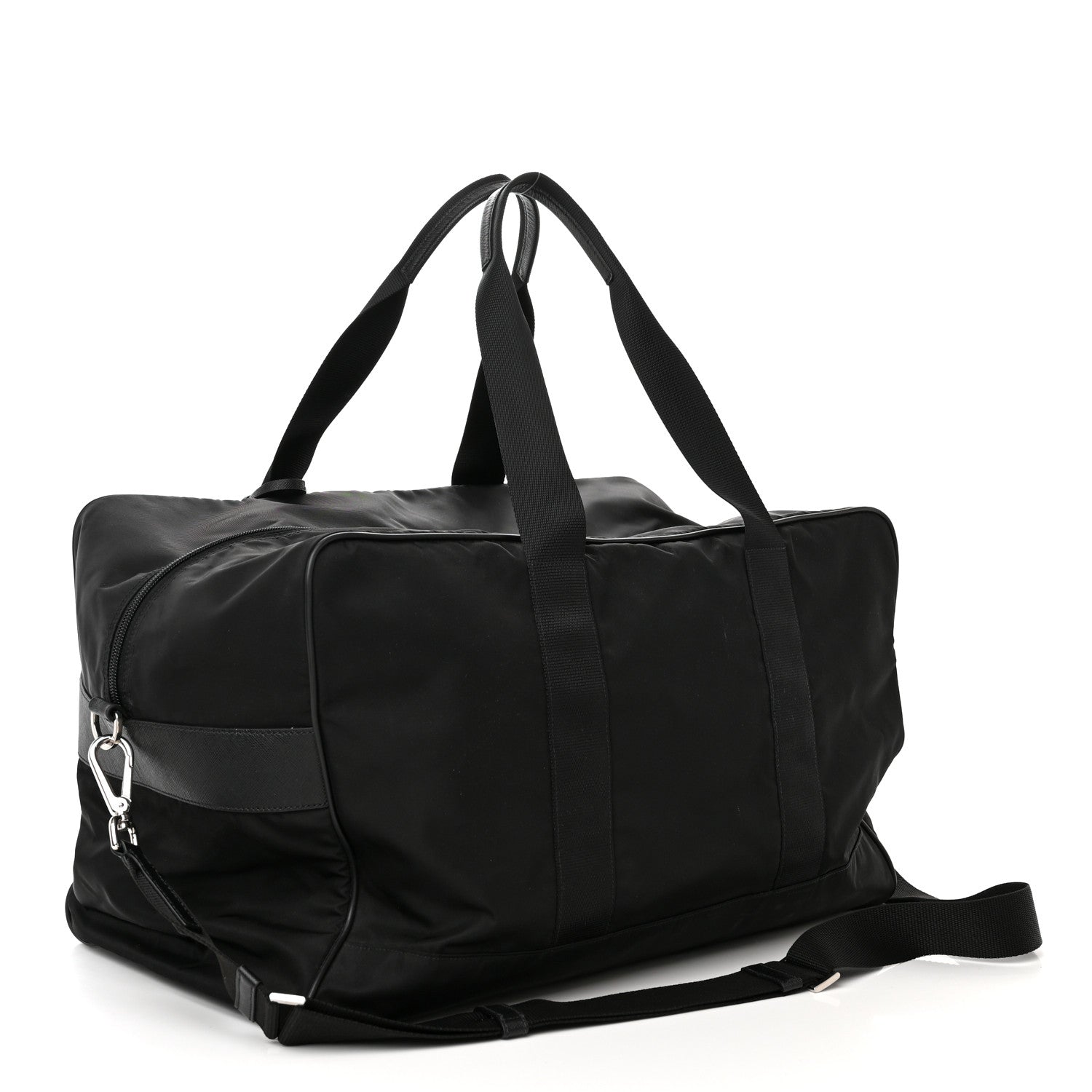 Prada Tessuto Nylon Saffiano Carry On Travel Bag Black 3 of 10