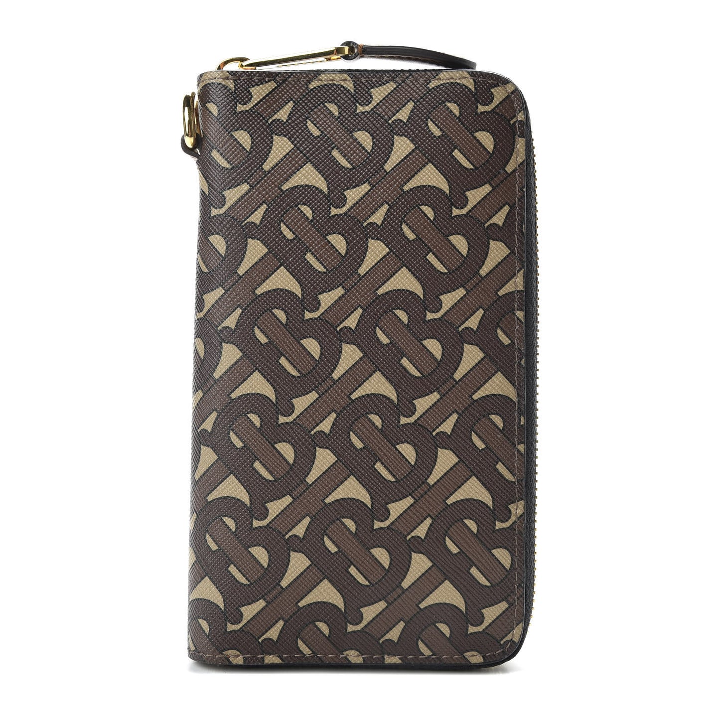 E-Canvas Monogram Wes Zip Around Wallet Bridle Brown