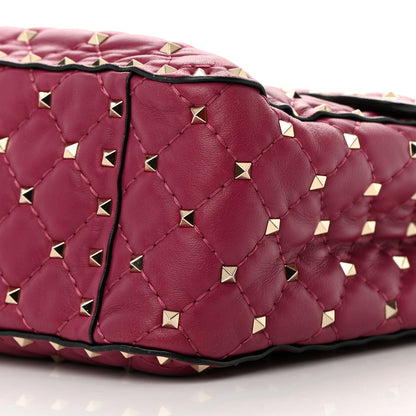 Valentino Garavani Nappa Large Rockstud Spike Shoulder Bag Camelia 10 of 16