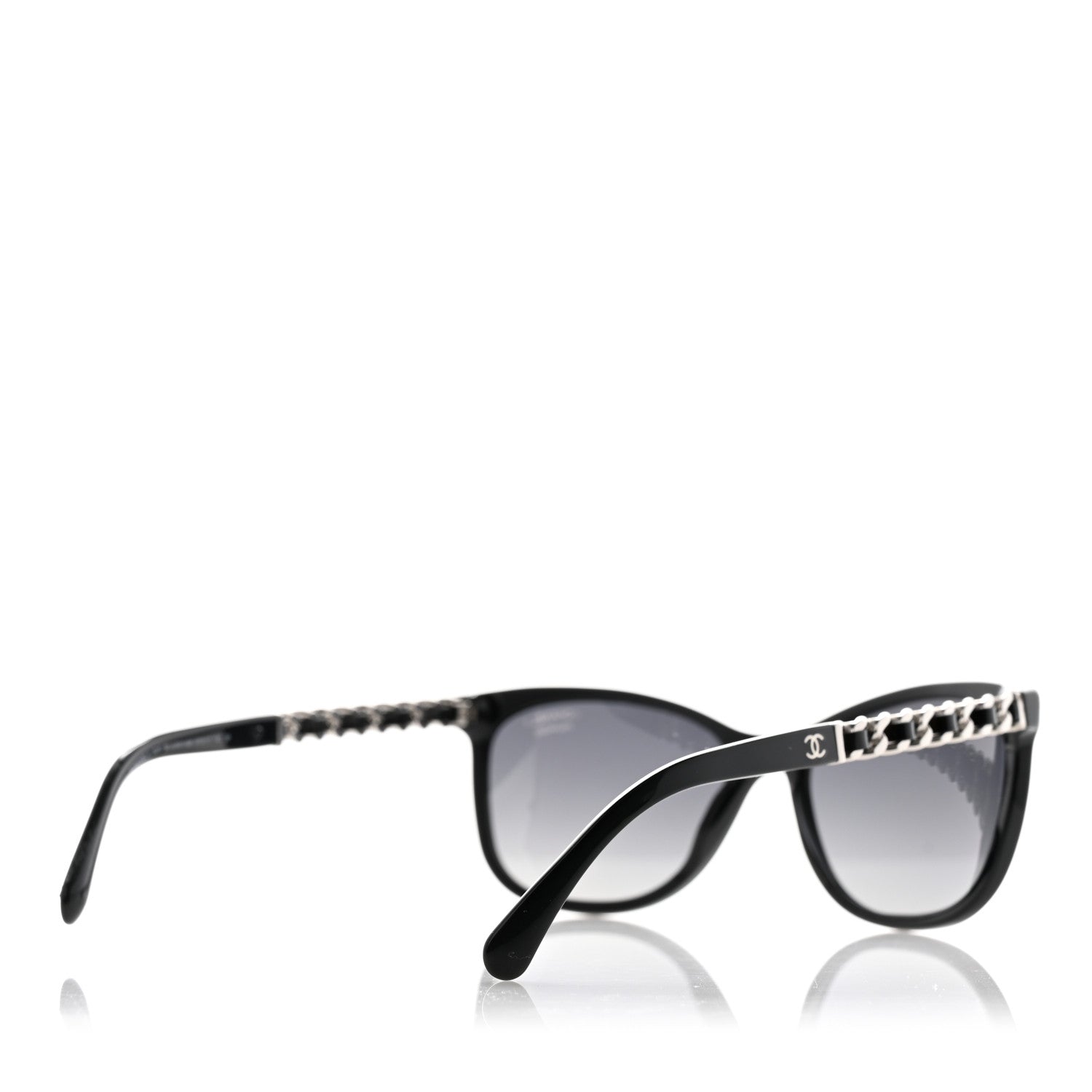 Chanel Cat Eye Chain Polarized Sunglasses 5260-Q Black 4 of 9