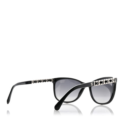 Chanel Cat Eye Chain Polarized Sunglasses 5260-Q Black 4 of 9