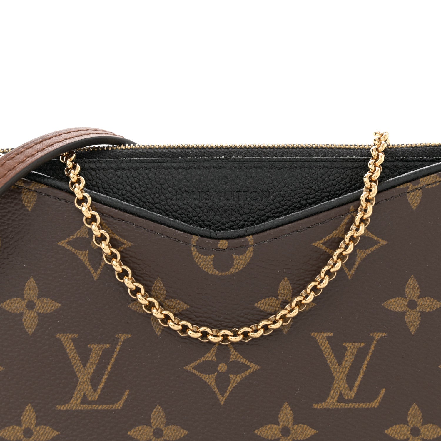 Louis Vuitton Monogram Pallas Clutch Black 8 of 11