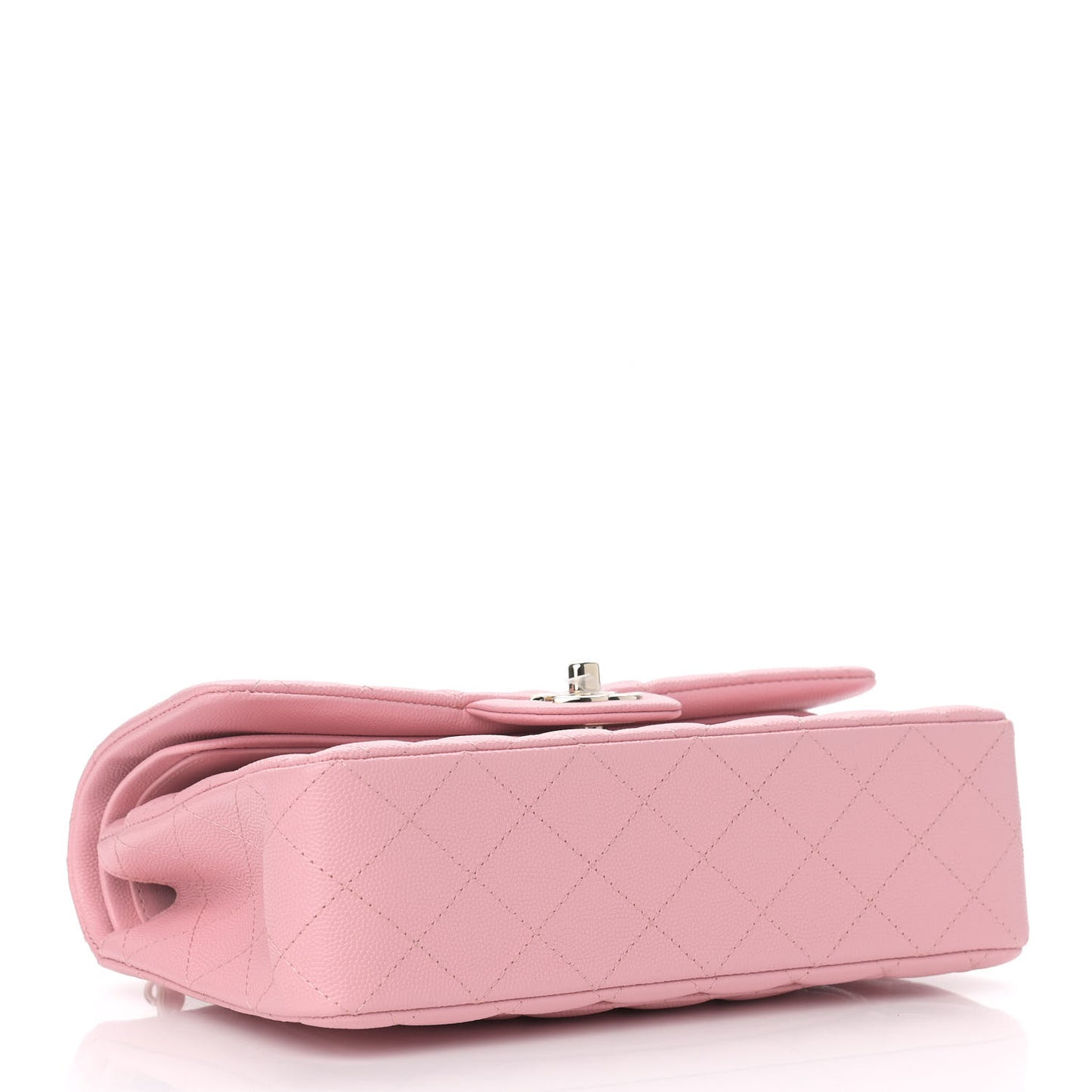 Caviar Quilted Small Double Flap Pink