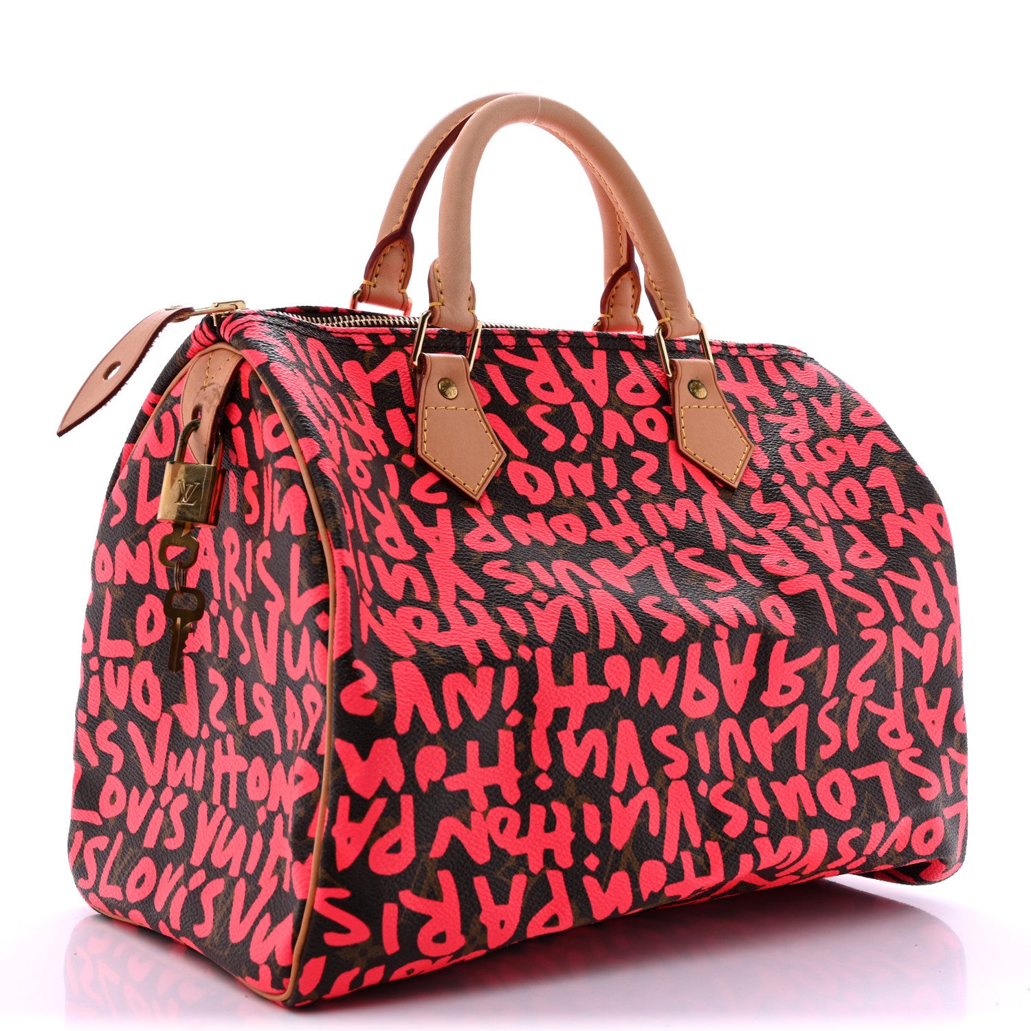Louis Vuitton Monogram Graffiti Speedy 30 Fuchsia 3 of 12