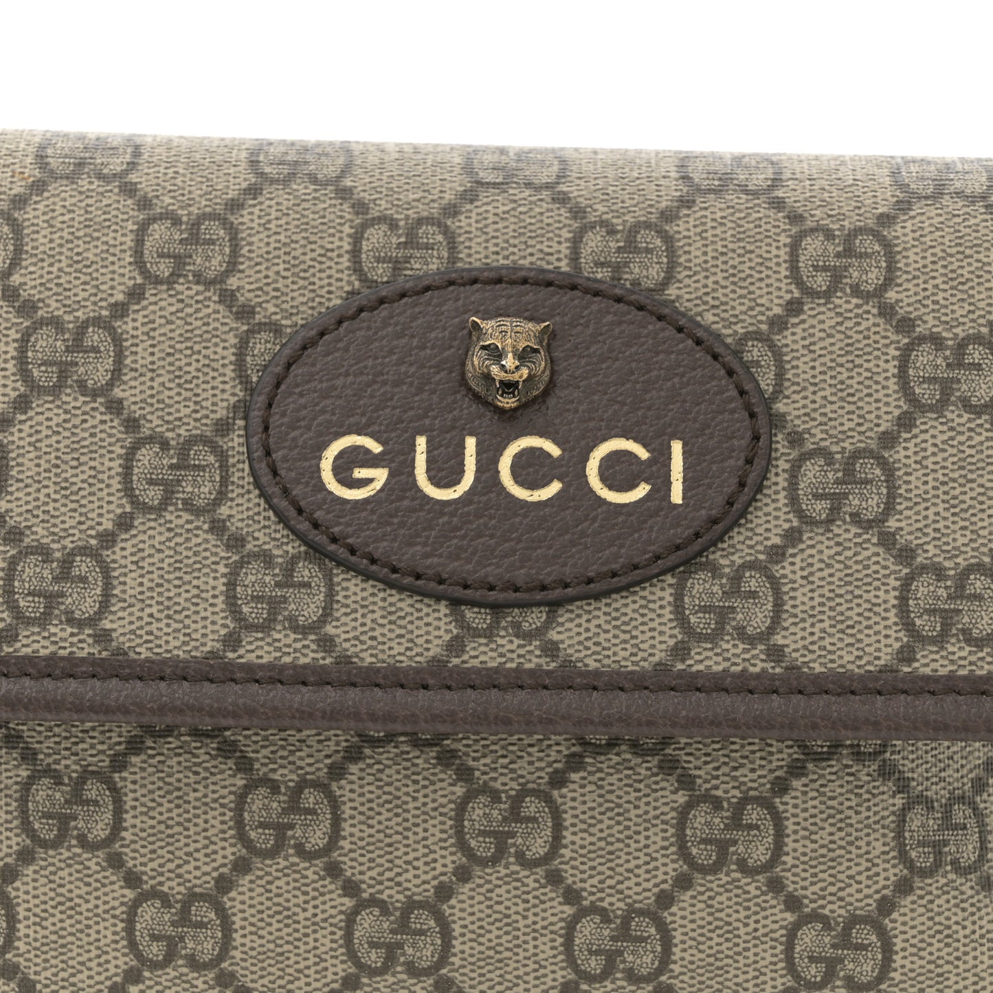 GG Supreme Monogram Neo Vintage Web Belt Bag Brown