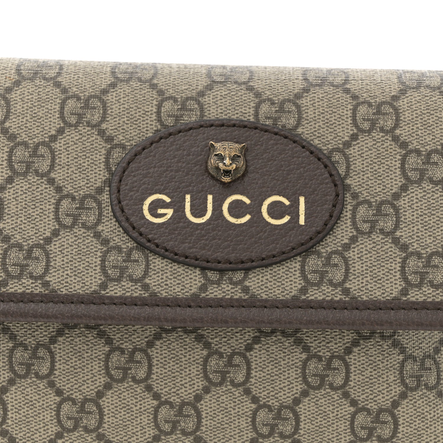 Gucci GG Supreme Monogram Neo Vintage Web Belt Bag Brown 8 of 10