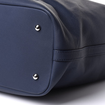 Chanel Grained Calfskin Large Coco Eyelets Shopping Tote Navy 9 of 10