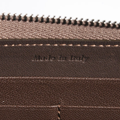 Celine Drummed Calfskin Multifunction Large Zip Around Wallet Taupe 7 of 8