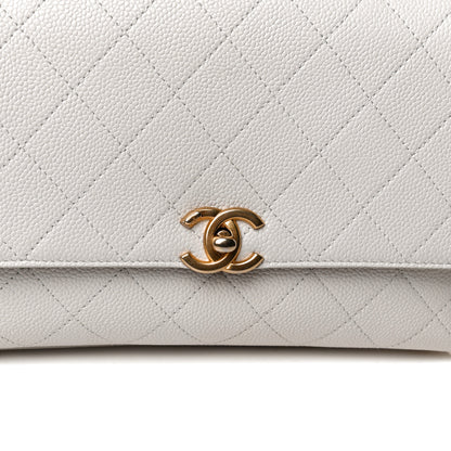 Chanel Grained Calfskin Small Stitched Flap White 10 of 18