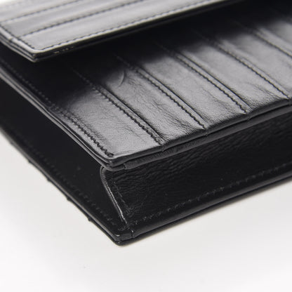 Saint Laurent Calfskin Matelasse Victoire Chain Wallet Black 8 of 10