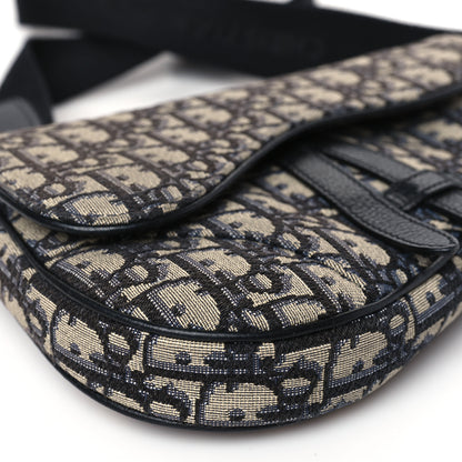 Christian Dior Oblique Mens Mini Saddle Bag Blue 8 of 8