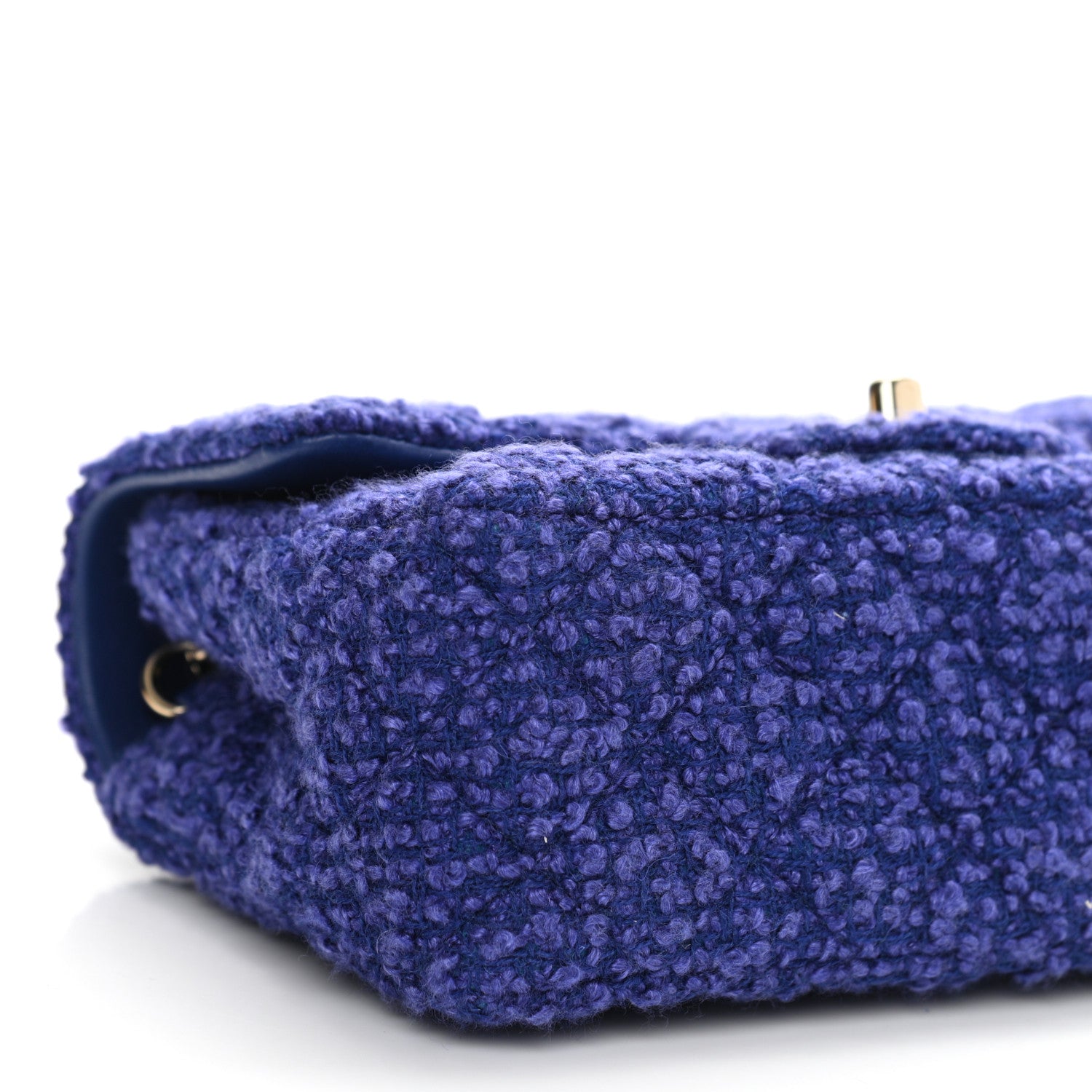 Chanel Tweed Quilted Mini Rectangular Flap Blue 9 of 10