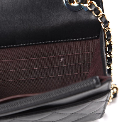 Chanel Lambskin Quilted Trendy CC Wallet On Chain WOC Black 12 of 13