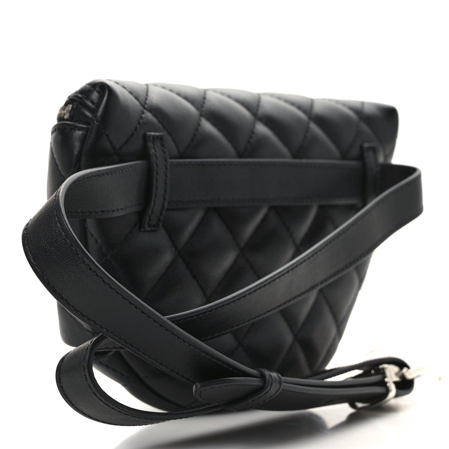Chanel Calfskin Quilted Waist Belt Bag Black 3 of 11