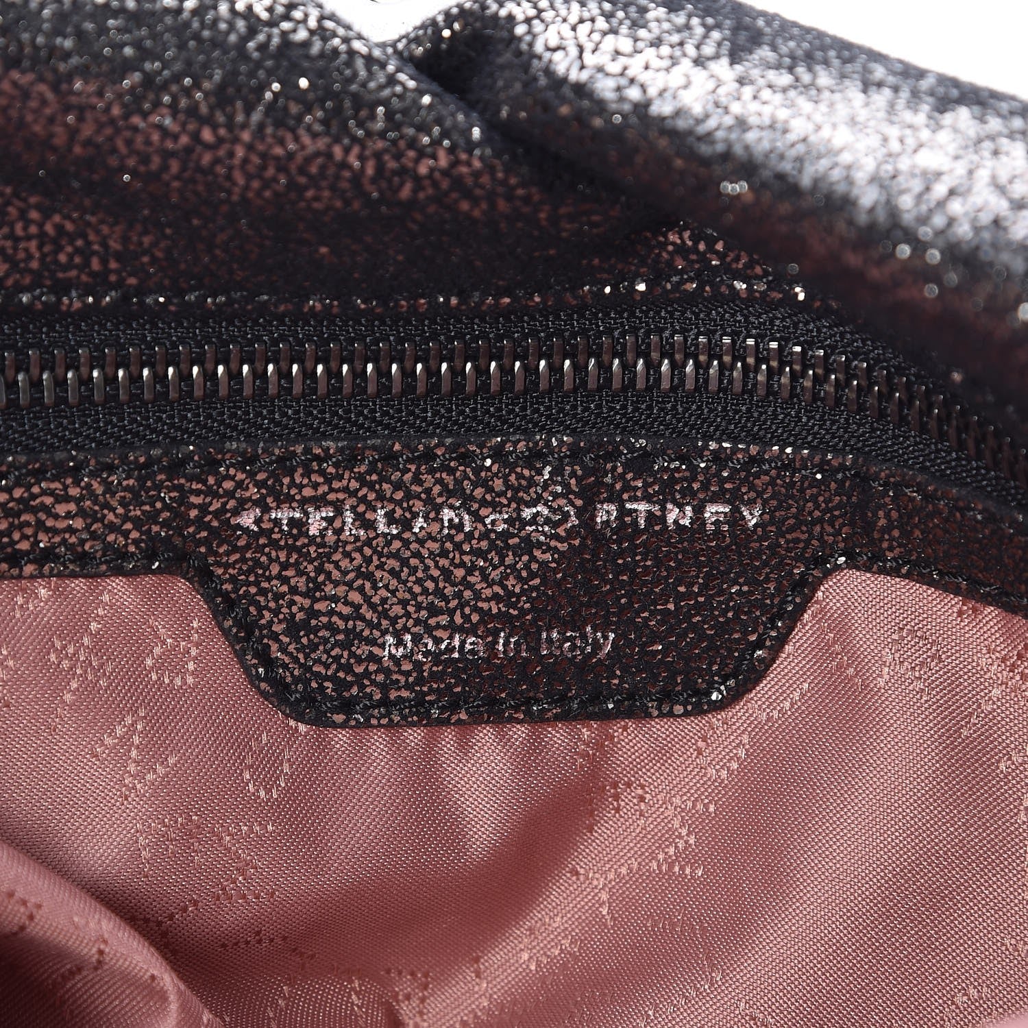 Stella McCartney Chamois Shiny Dotted Falabella Fold Over Tote Ruthenium 6 of 7