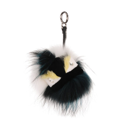 Fendi Fox Mink Fur Swarovski Strangee Monster Bag Charm Multicolor 1 of 4